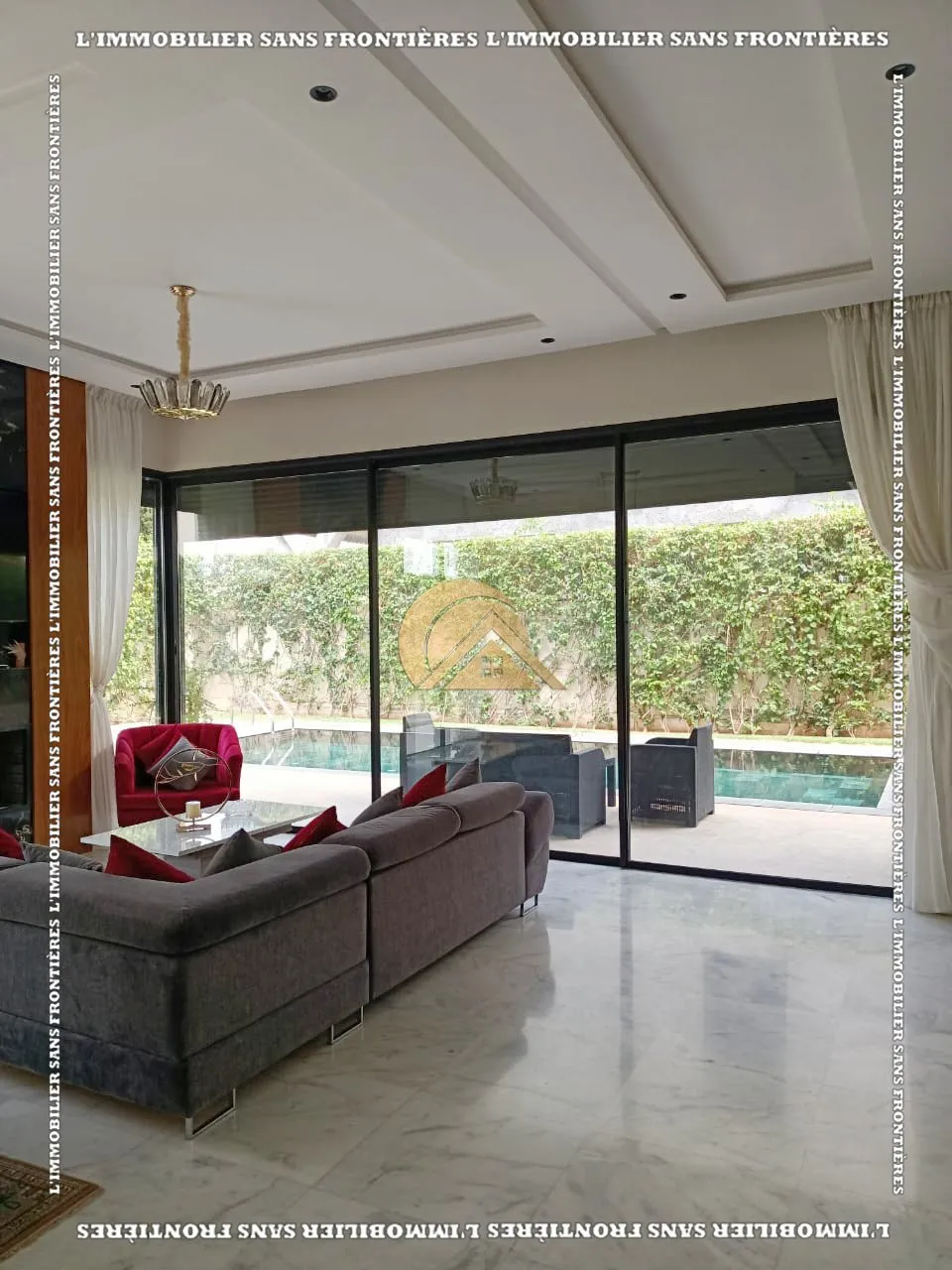 Villa meublée à louer, Route d’Amizmiz, Jardin privé + Piscine privée, Noria Marrakech - مراكش (4)