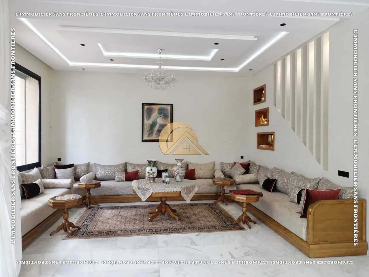 Villa meublée à louer, Route d’Amizmiz, Jardin privé + Piscine privée, Noria Marrakech - مراكش (2)