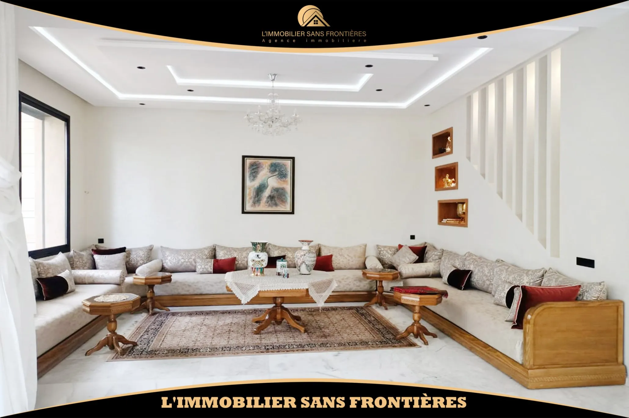 Villa meublée à louer, Route d’Amizmiz, Jardin privé + Piscine privée, Noria Marrakech - مراكش