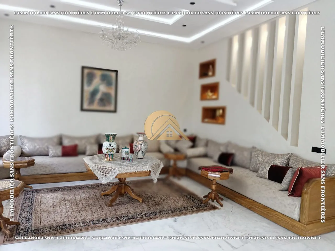 Villa meublée à louer, Route d’Amizmiz, Jardin privé + Piscine privée, Noria Marrakech - مراكش (3)