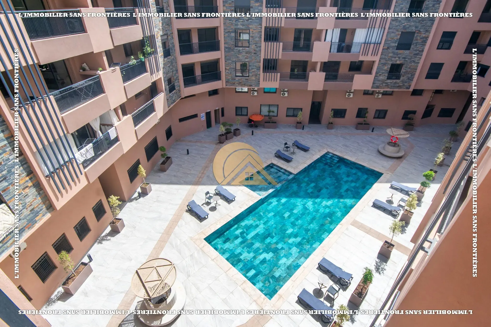 Appartement vide à louer à Guéliz, Marrakech – Terrasse et piscine – 71 m² - مراكش (3)