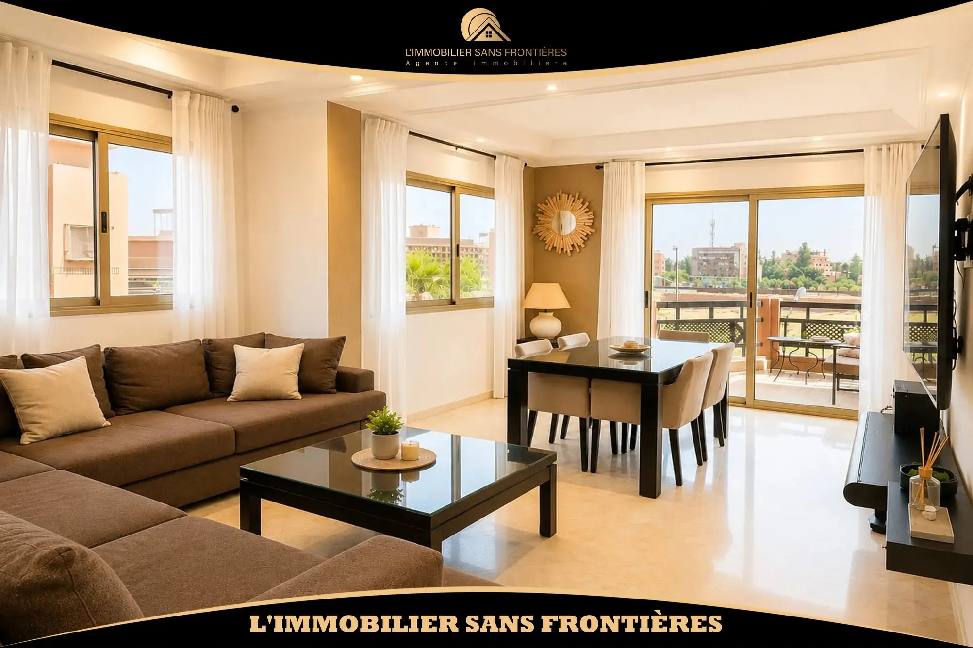 Appartement lumineux à louer à Hivernage — 87 m² - مراكش