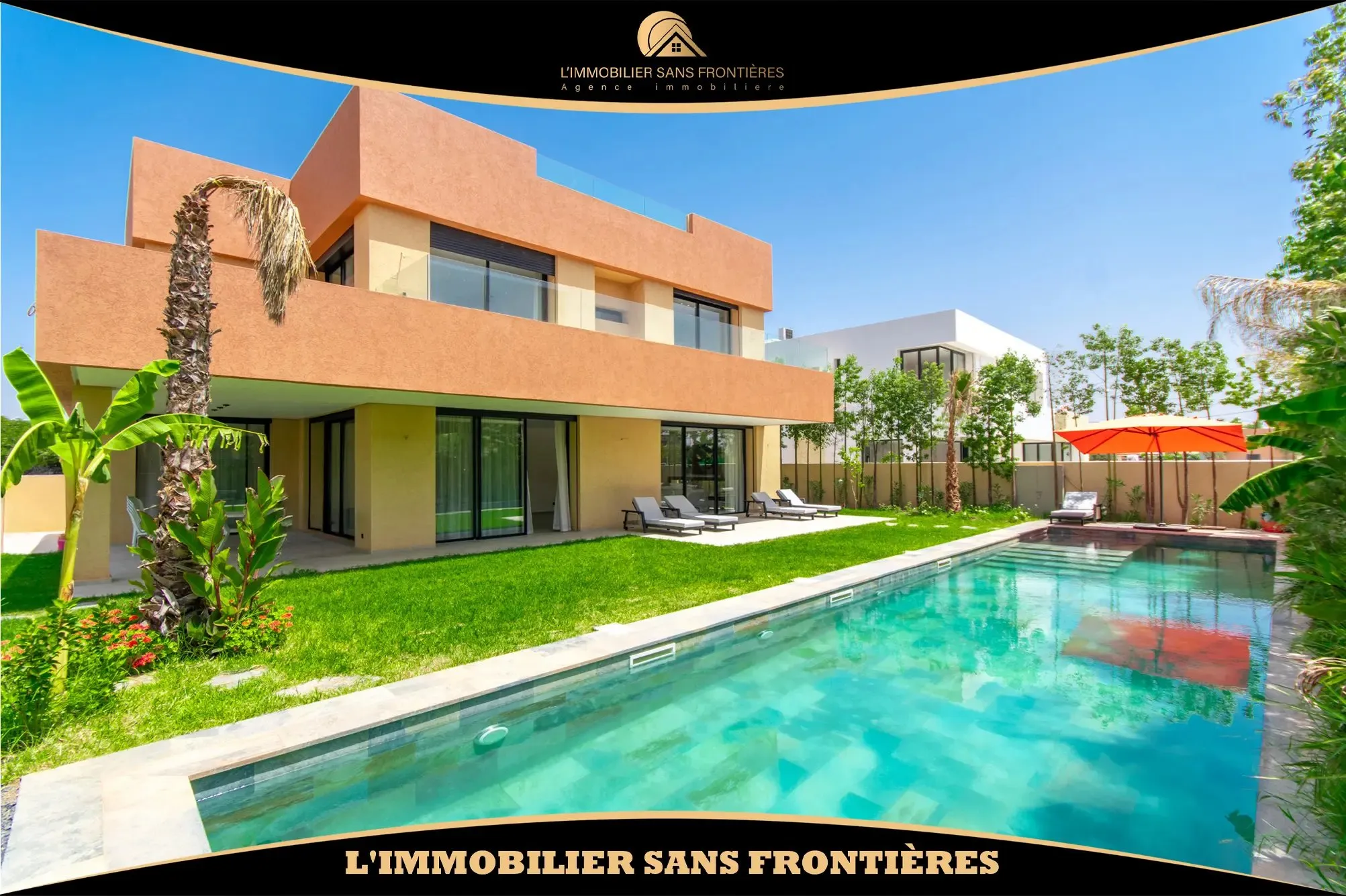 Villa meublée à louer au Golf Noria avec piscine privée - مراكش