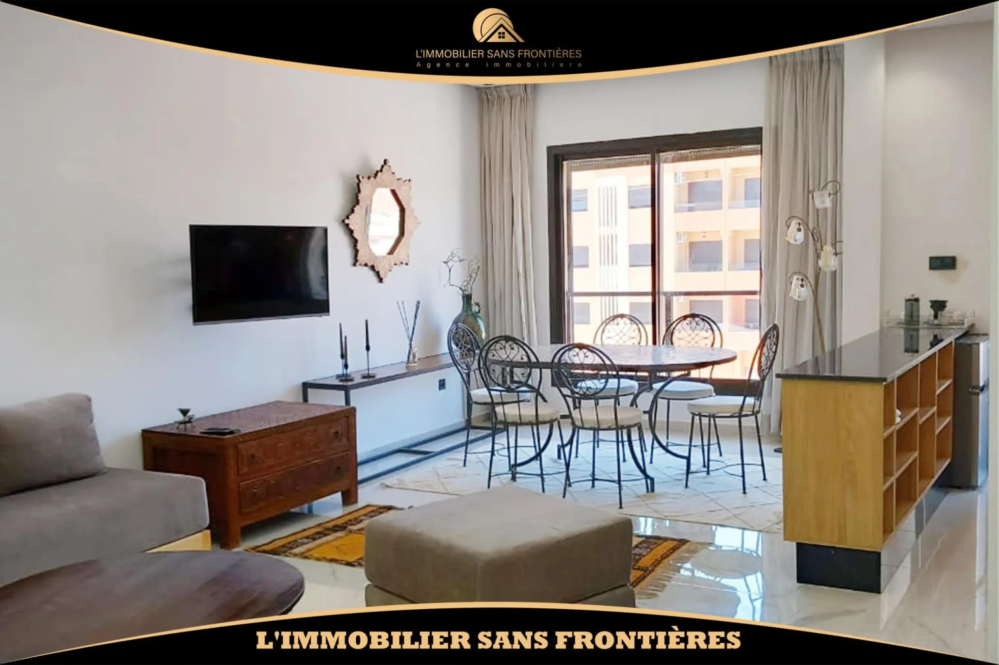 Appartement à louer – Piscine collective – Guéliz, Marrakech - مراكش