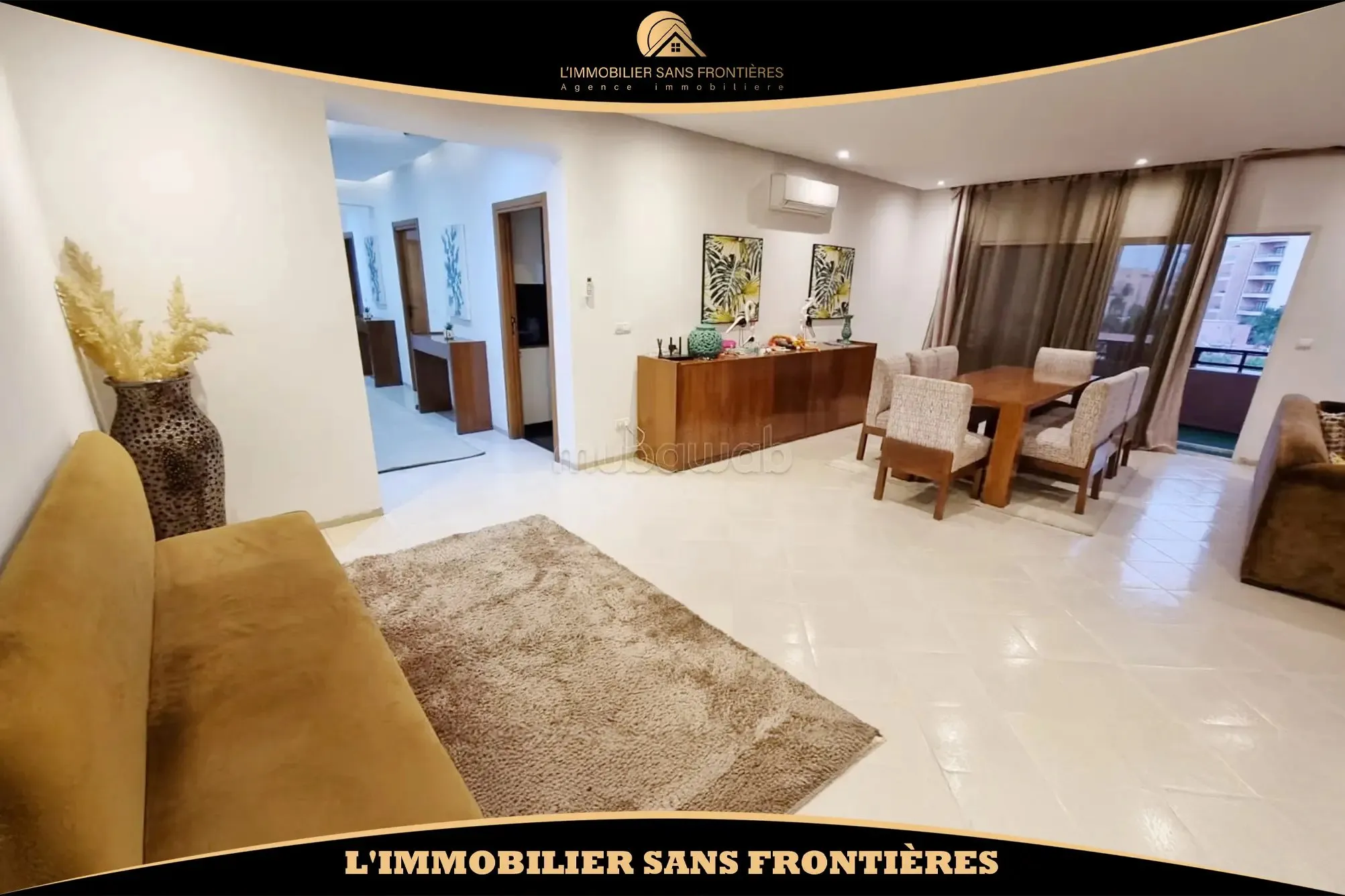 Appartement meublé de 204 m² à louer à Hivernage — 3 chambres - مراكش