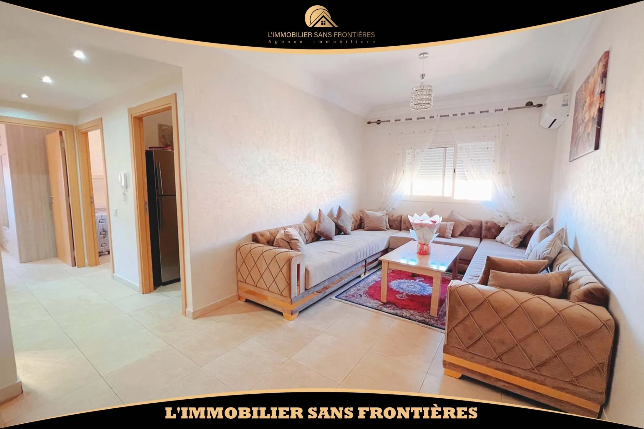 Appartement meublé à Jnane Awrad, Ascenseur + Parking sous-sol, Marrakech : à louer - مراكش