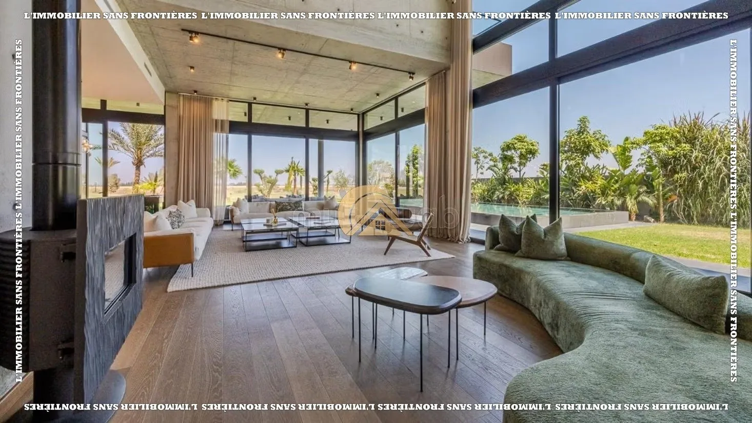 Villa meublée à Amelkis, Piscine privée + Jardin privé, Marrakech : à louer - مراكش (2)