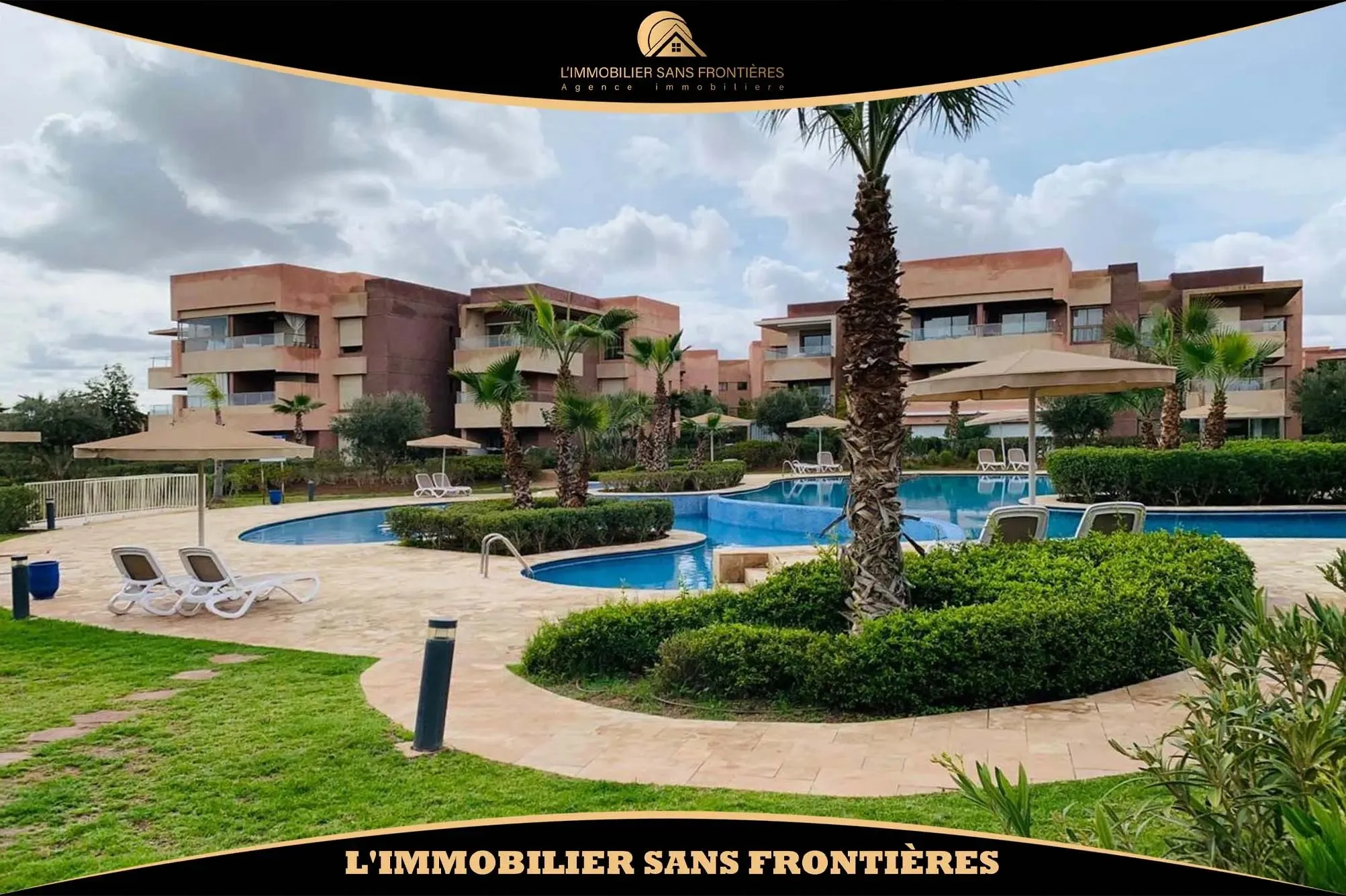 Appartement meublé à louer à Prestigia, 75 m², Marrakech - مراكش