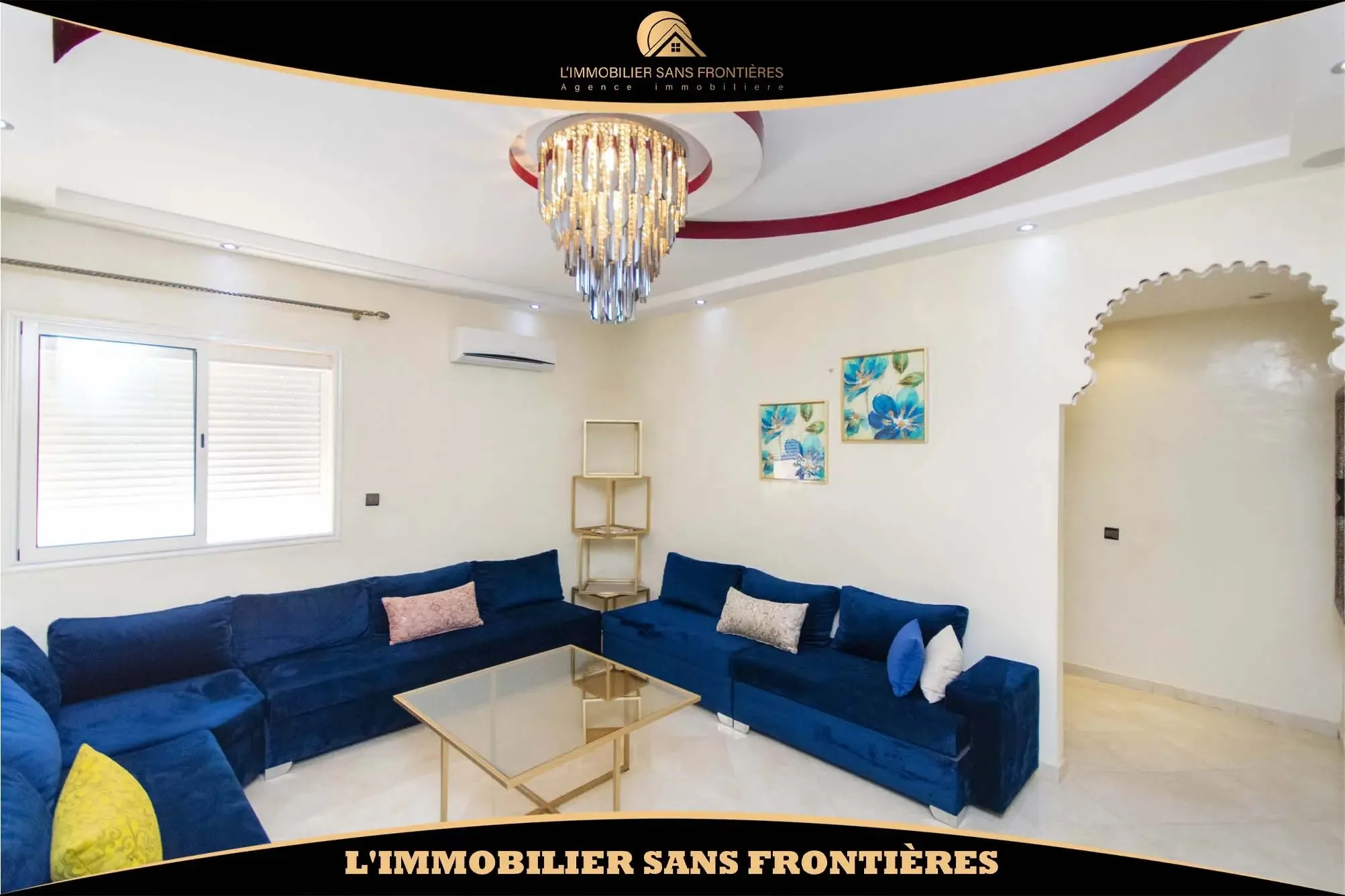 Appartement meublé de 90 m² à Mebrouka – Grande terrasse, 2 chambres et jardin collectif - مراكش