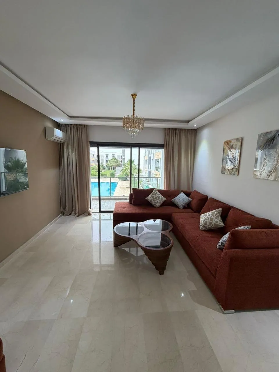 DAR BOUAZZA – APPARTEMENT MEUBLÉ NEUF À LOUER 2 CH - دار بوعزة