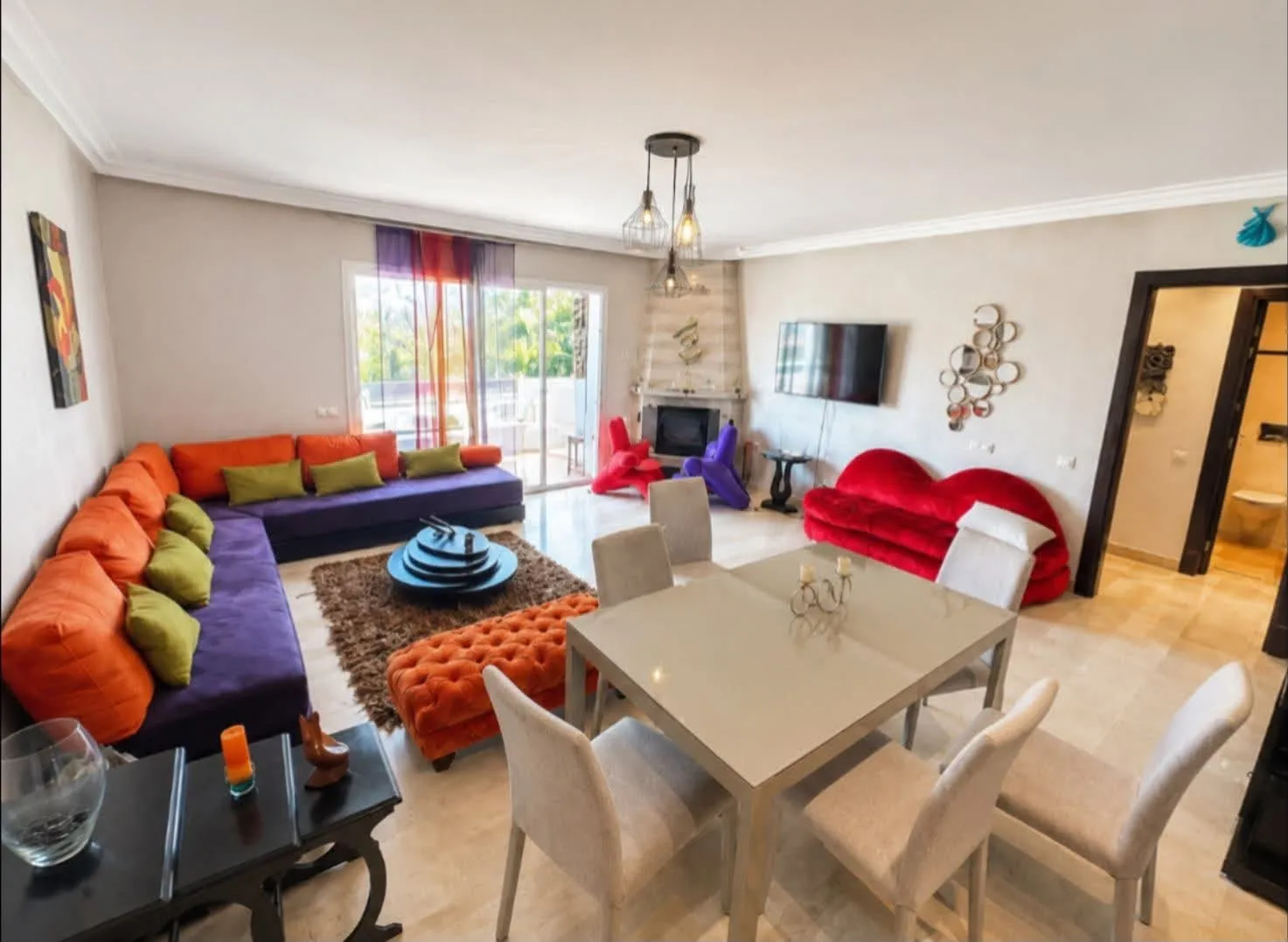 DAR BOUAZZA Appartement meublé à louer 2 CH - دار بوعزة (3)