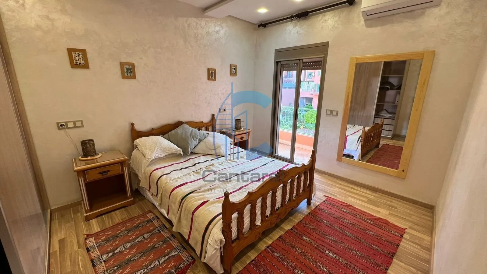 APPARTEMENT 2 CHAMBRES RÉNOVÉ MEUBLÉ AVEC BALCON ET VUE PISCINE À LOUER - SEMLALIA MARRAKECH - مراكش (2)