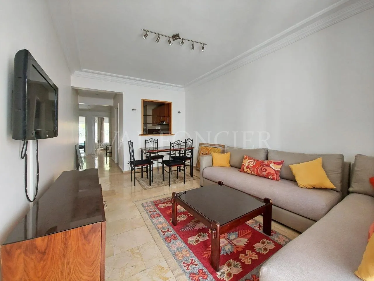 Location appartement meublé 90m2 2chambres Racine, Casablanca - الدار البيضاء