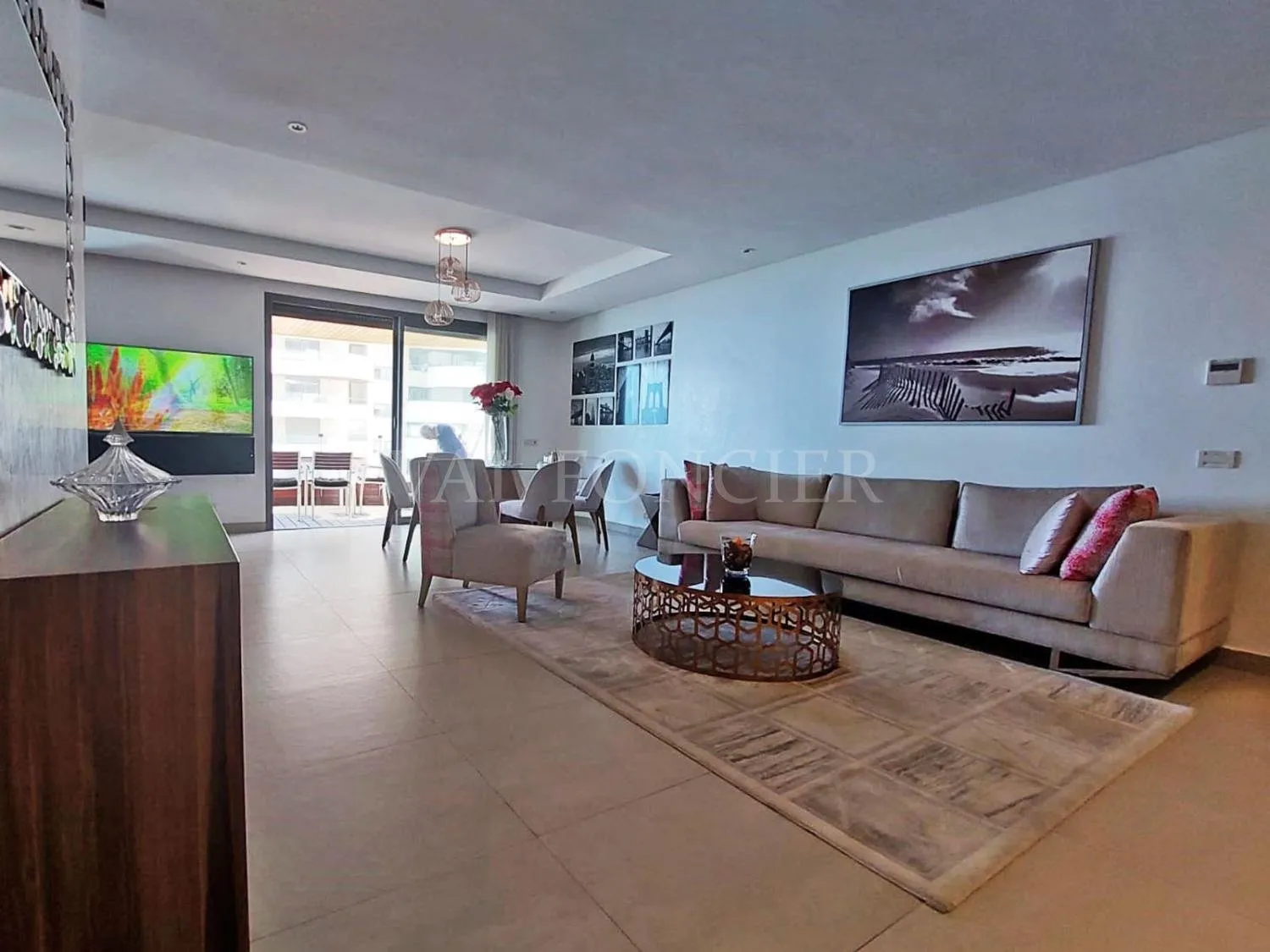 Location Sublime appartement meublé 176m2 vue sur mer Marina, Casablanca - الدار البيضاء (3)