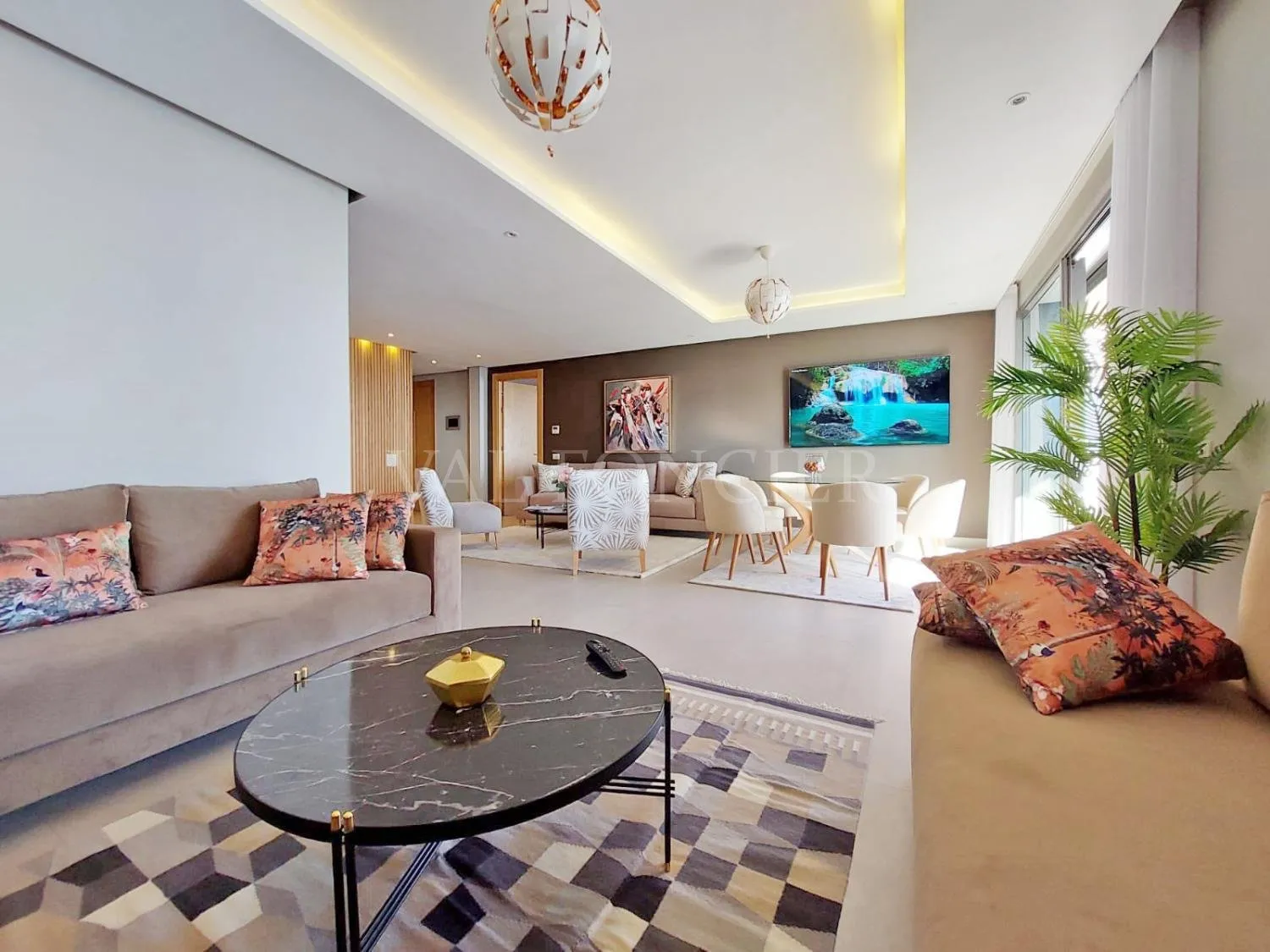 Location sublime appartement 176m2 meublé moderne avec terrasse à la Marina, Casablanca - الدار البيضاء (3)