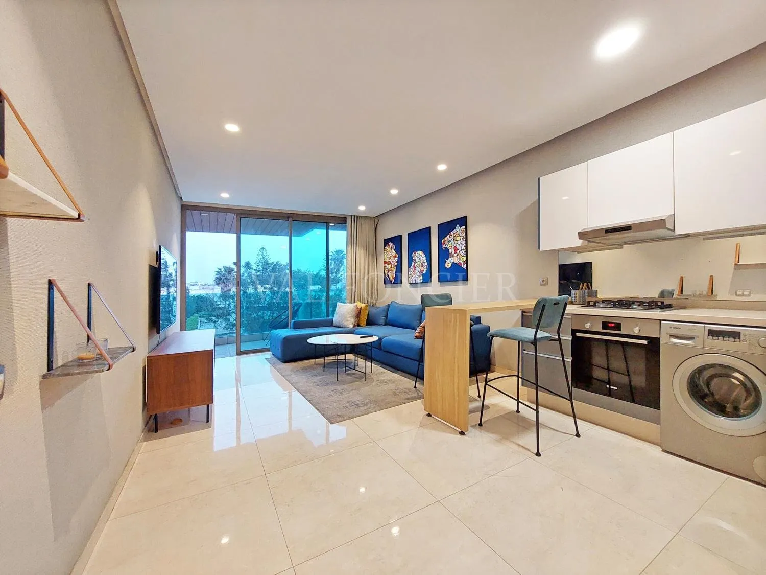 Location Studio Neuf Meublé Ultra Moderne avec terrasses Anfa, Casablanca - الدار البيضاء
