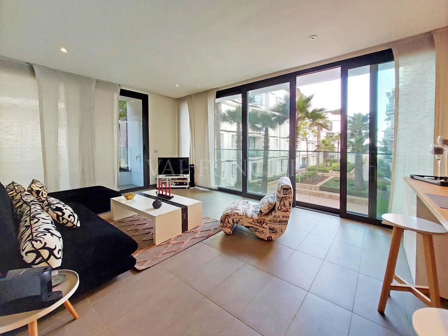 Location magnifique studio spacieux avec vue mer Ain Diab, Casablanca - الدار البيضاء