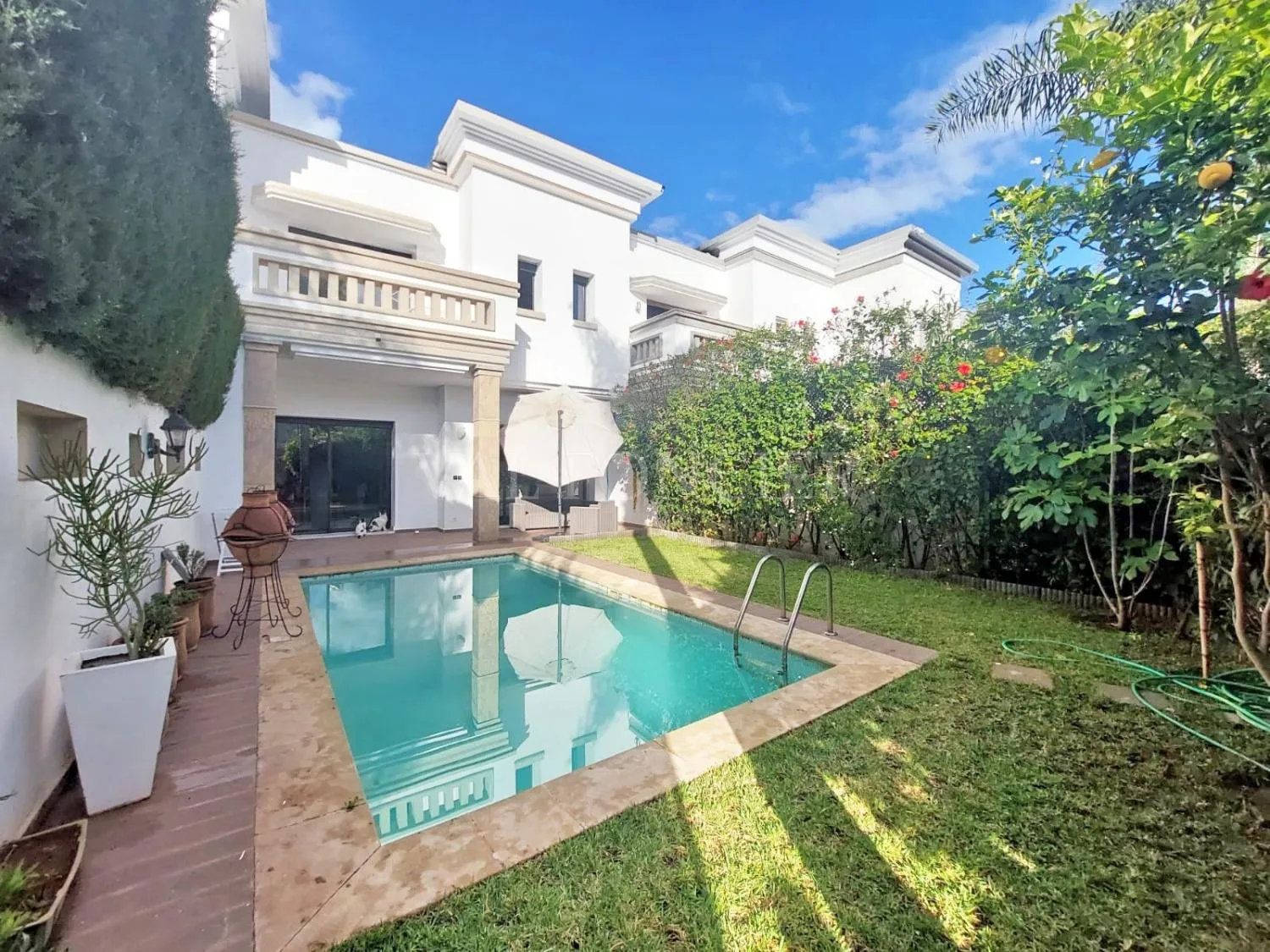 Location villa 4chambres avec piscine à Prestigia, Bouskoura ville verte - الدار البيضاء