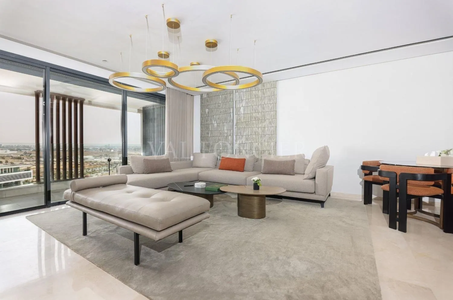 Location appartement d'exception avec terrasse meublé moderne, Casablanca Finance City - الدار البيضاء (2)