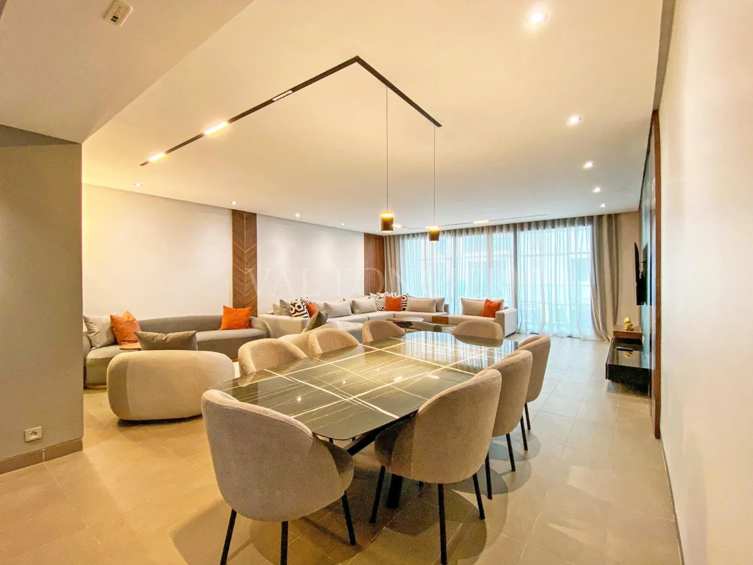 Location appartement luxueux meublé 186m2 3chambres à Ain Diab, Casablanca - الدار البيضاء