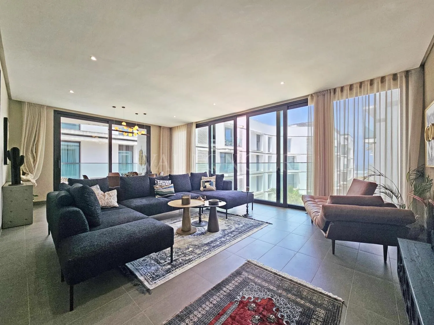 Luxueux appartement meublé 160m2 avec vue mer à Anfa Place, Casablanca - الدار البيضاء