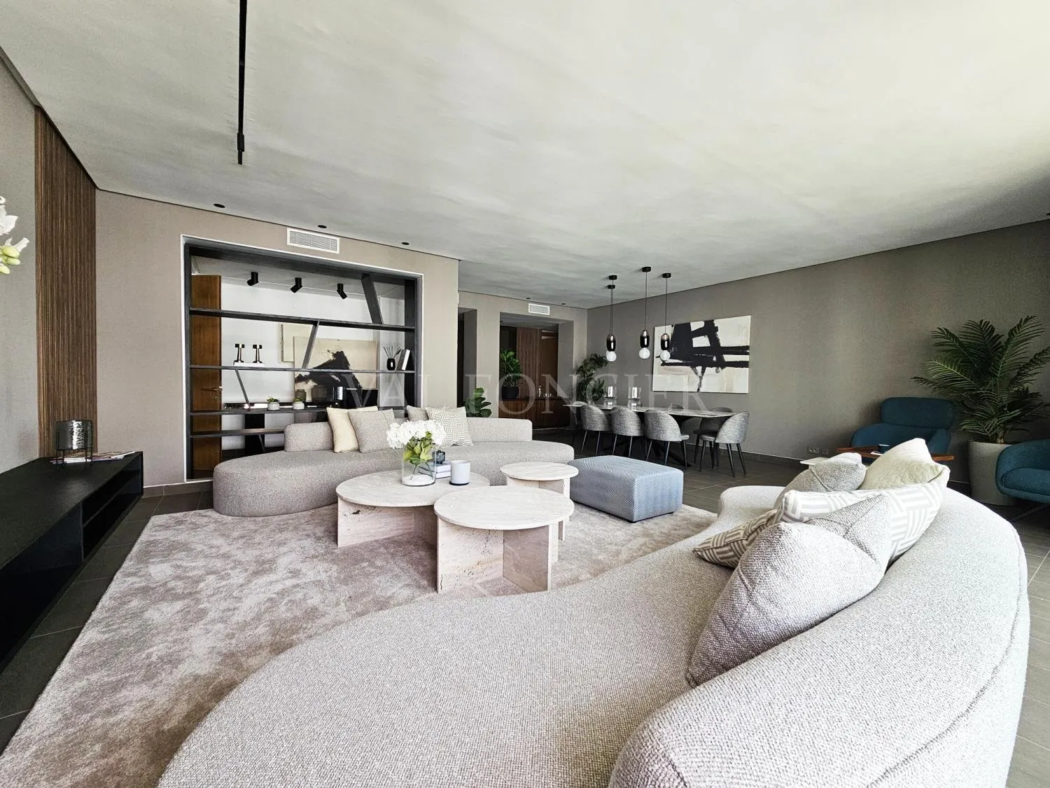 Location appartement exceptionnel 210m2 meublé moderne avec terrasse à Anfa Place - الدار البيضاء (3)