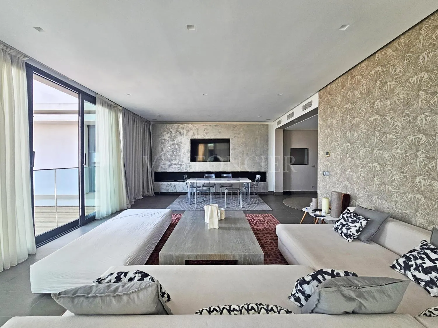 Location Magnifique appartement 2chambres avec vue frontale sur mer à Anfa Place - الدار البيضاء (3)