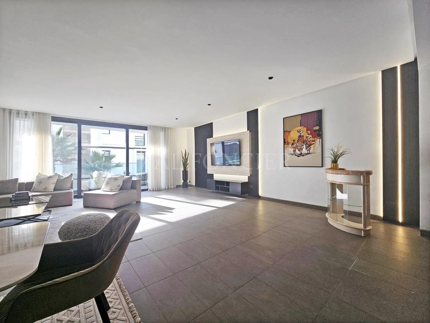 Location magnifique appartement 3chambres meublé moderne à Anfa, Casablanca - الدار البيضاء
