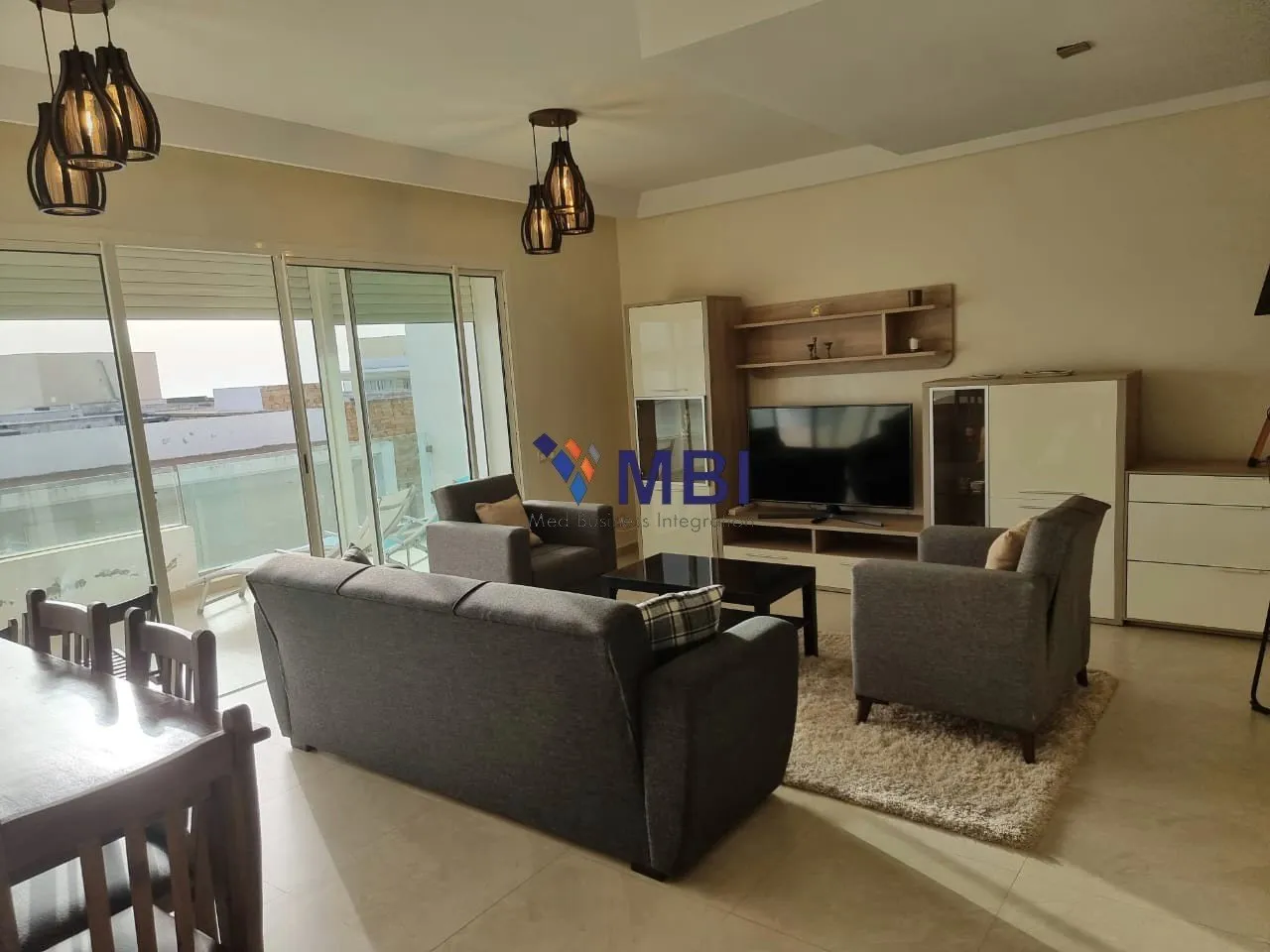 Location appartement meublee vue mer : L.M.T.1397 - طنجة (3)