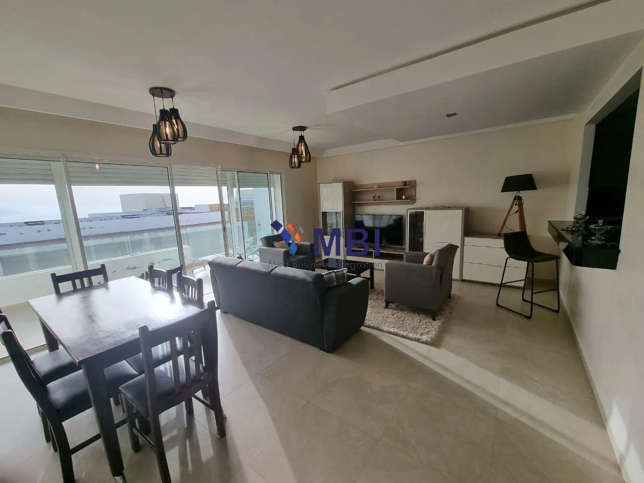 Location appartement meublee vue mer : L.M.T.1397 - طنجة (2)