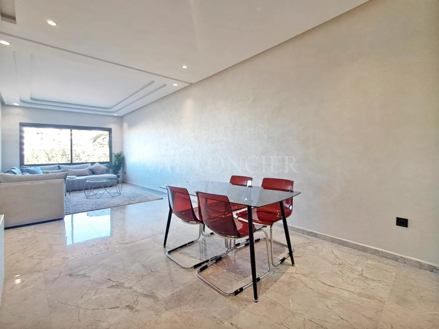 Location appartement meublé 126m2 3chambres avec terrasse Palmier, Casablanca - الدار البيضاء