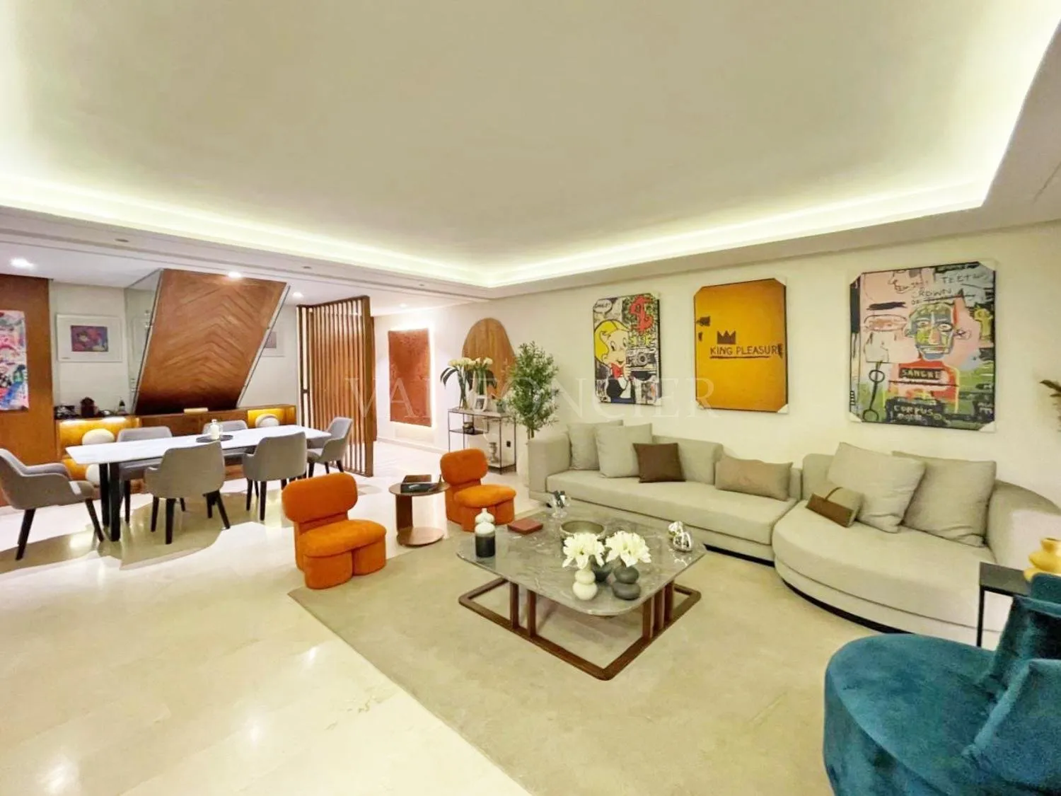 Location magnifique Duplex 3chambres meublé moderne à la Ferme Bretonne, Casablanca - الدار البيضاء