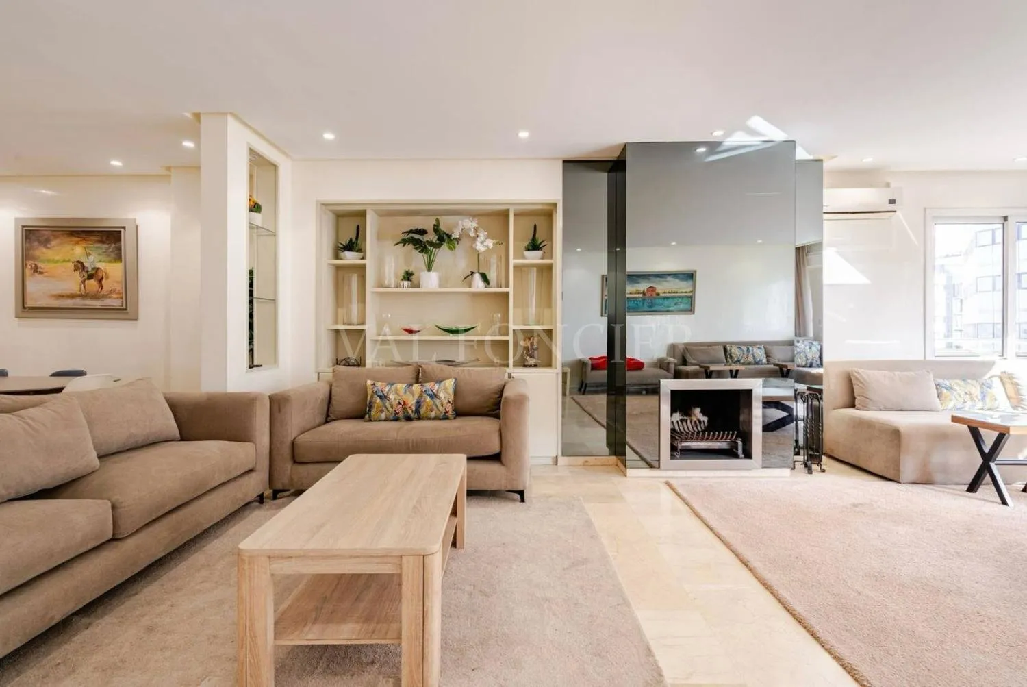 Location Magnifique appartement meublé moderne 175m2 Racine, Casablanca - الدار البيضاء