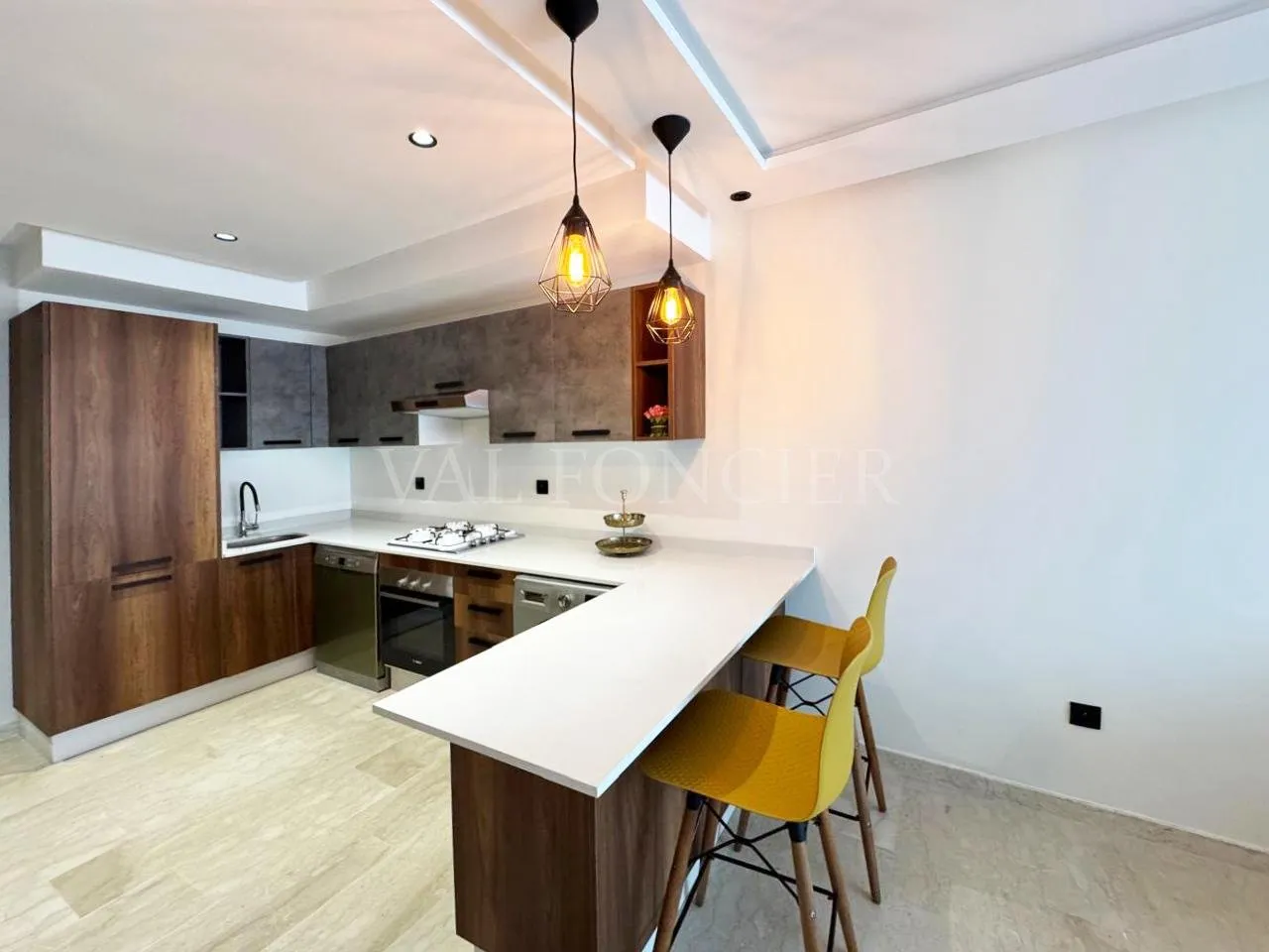 Location magnifique appartement 2chambres meublé moderne avec terrasse à la Ferme Bretone - الدار البيضاء (4)