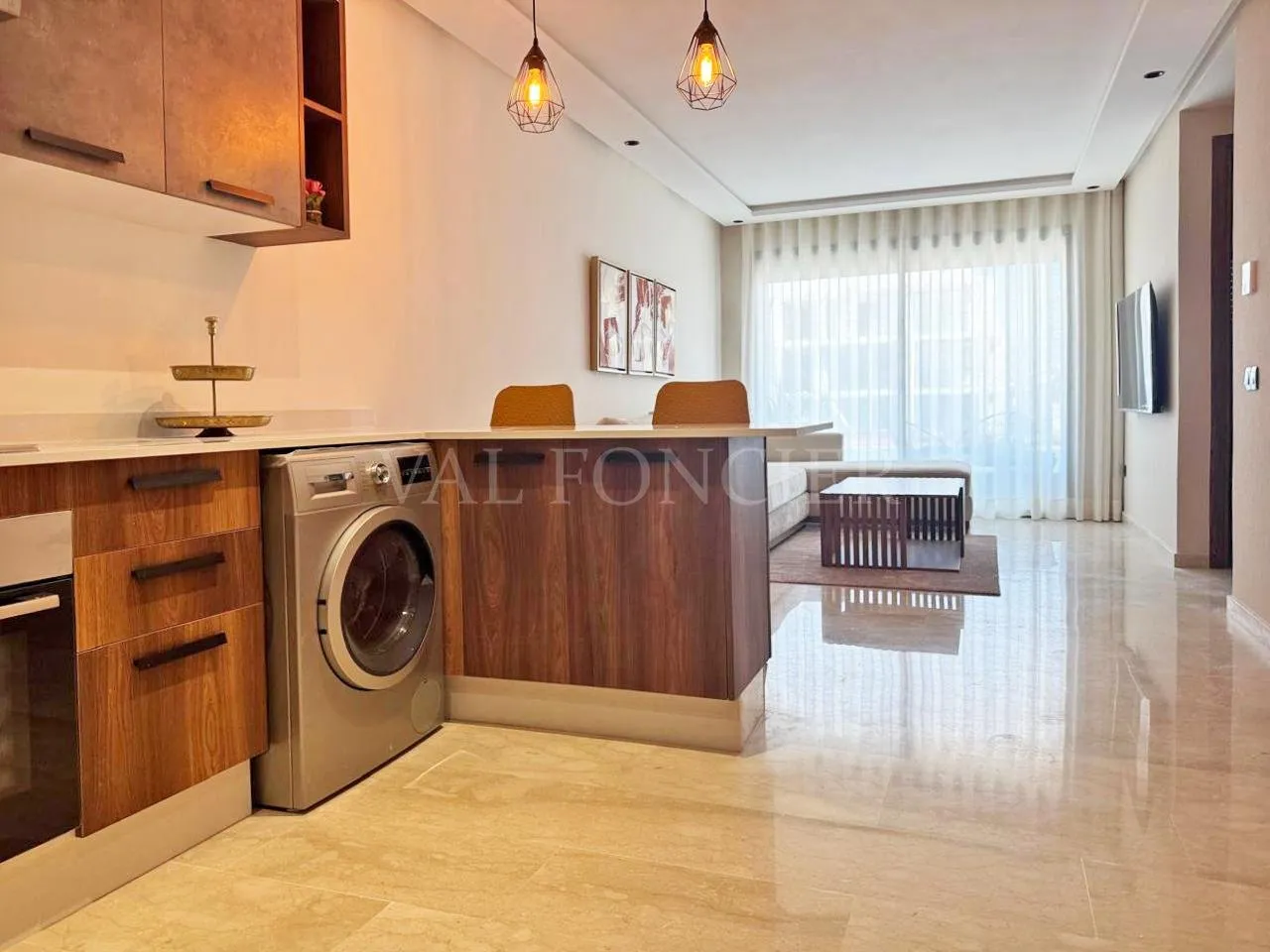 Location magnifique appartement 2chambres meublé moderne avec terrasse à la Ferme Bretone - الدار البيضاء (2)