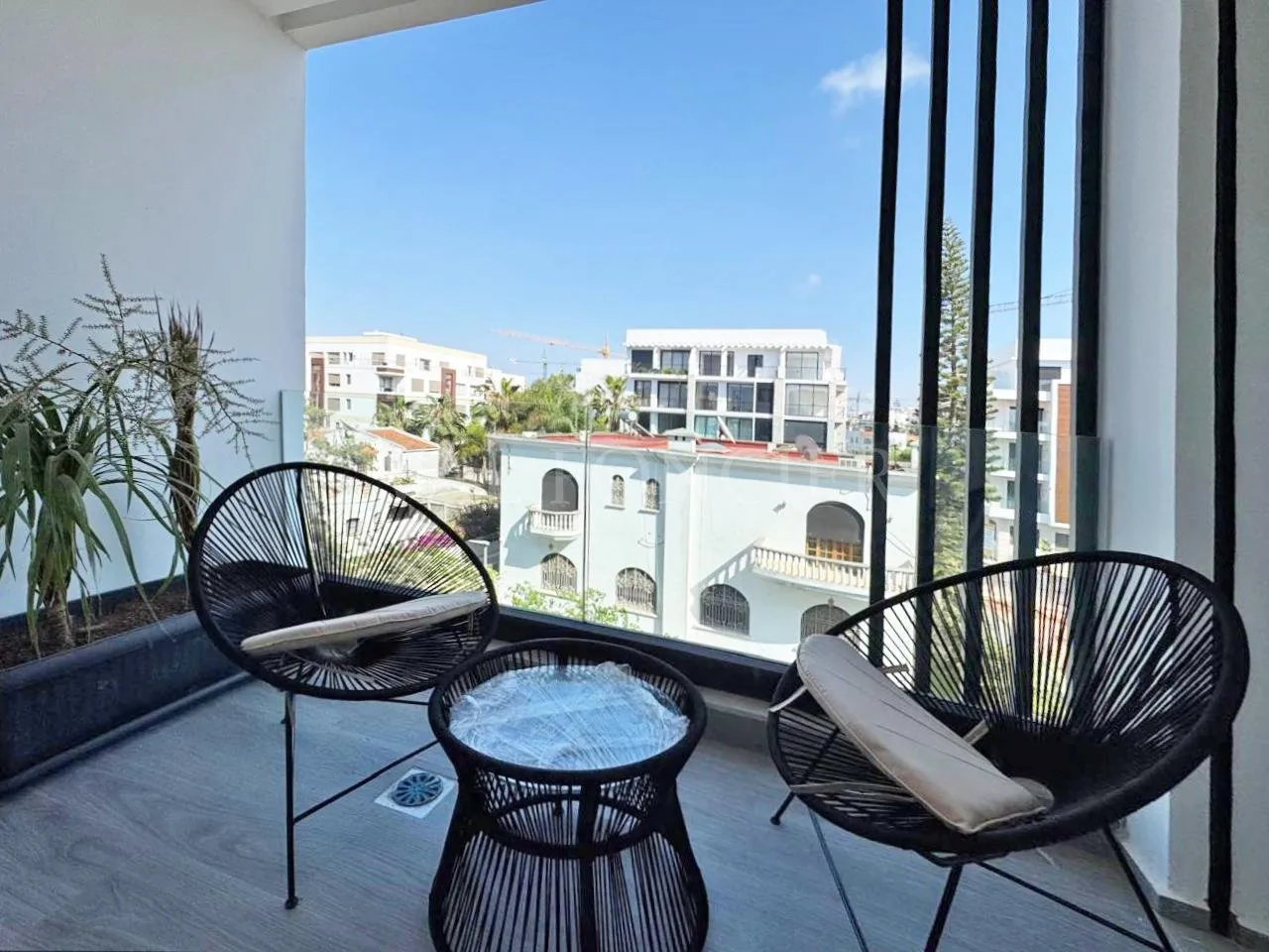 Location magnifique appartement 2chambres meublé moderne avec terrasse à la Ferme Bretone - الدار البيضاء