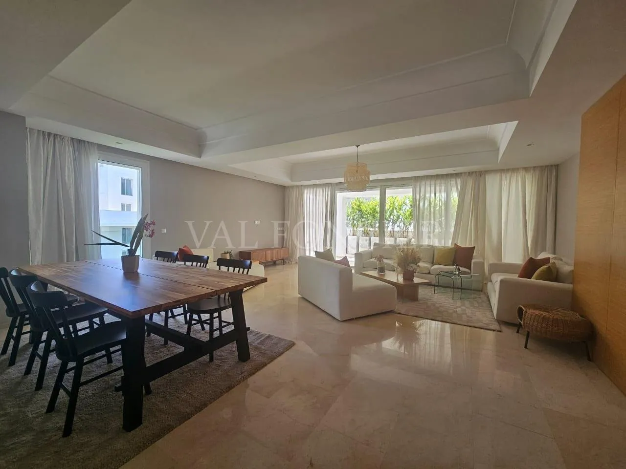 Location Appartement meublé 238m2 3chambres avec terrasses, Casa Finance City - الدار البيضاء (4)