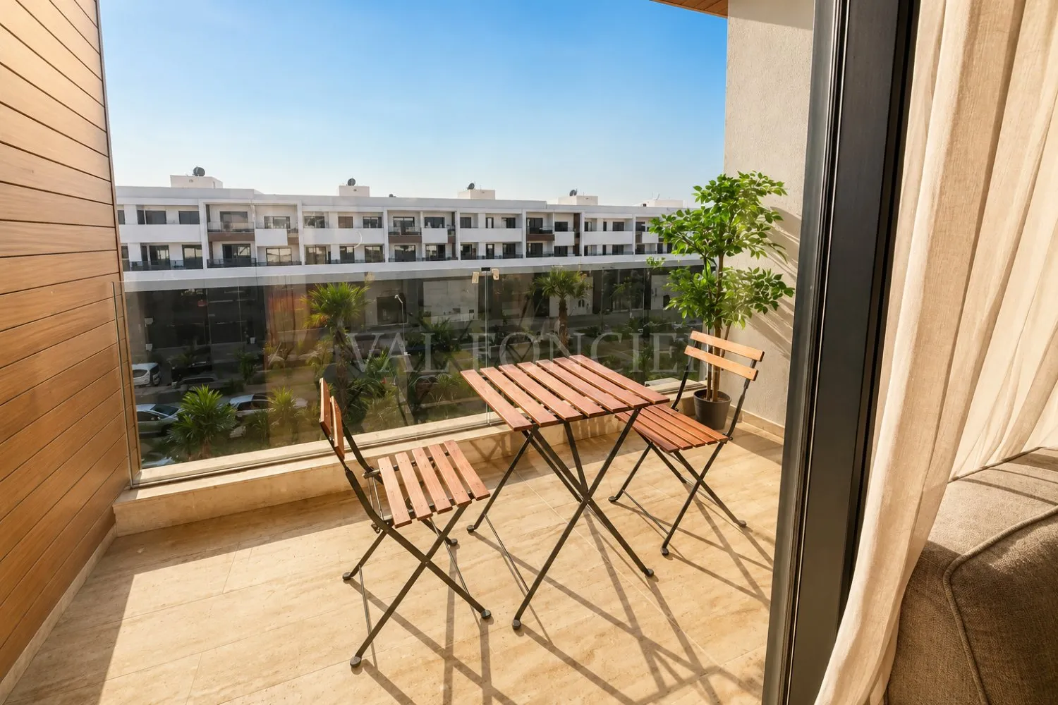 Location studio meublé moderne avec terrasse à la Ville verte de Bouskoura - الدار البيضاء