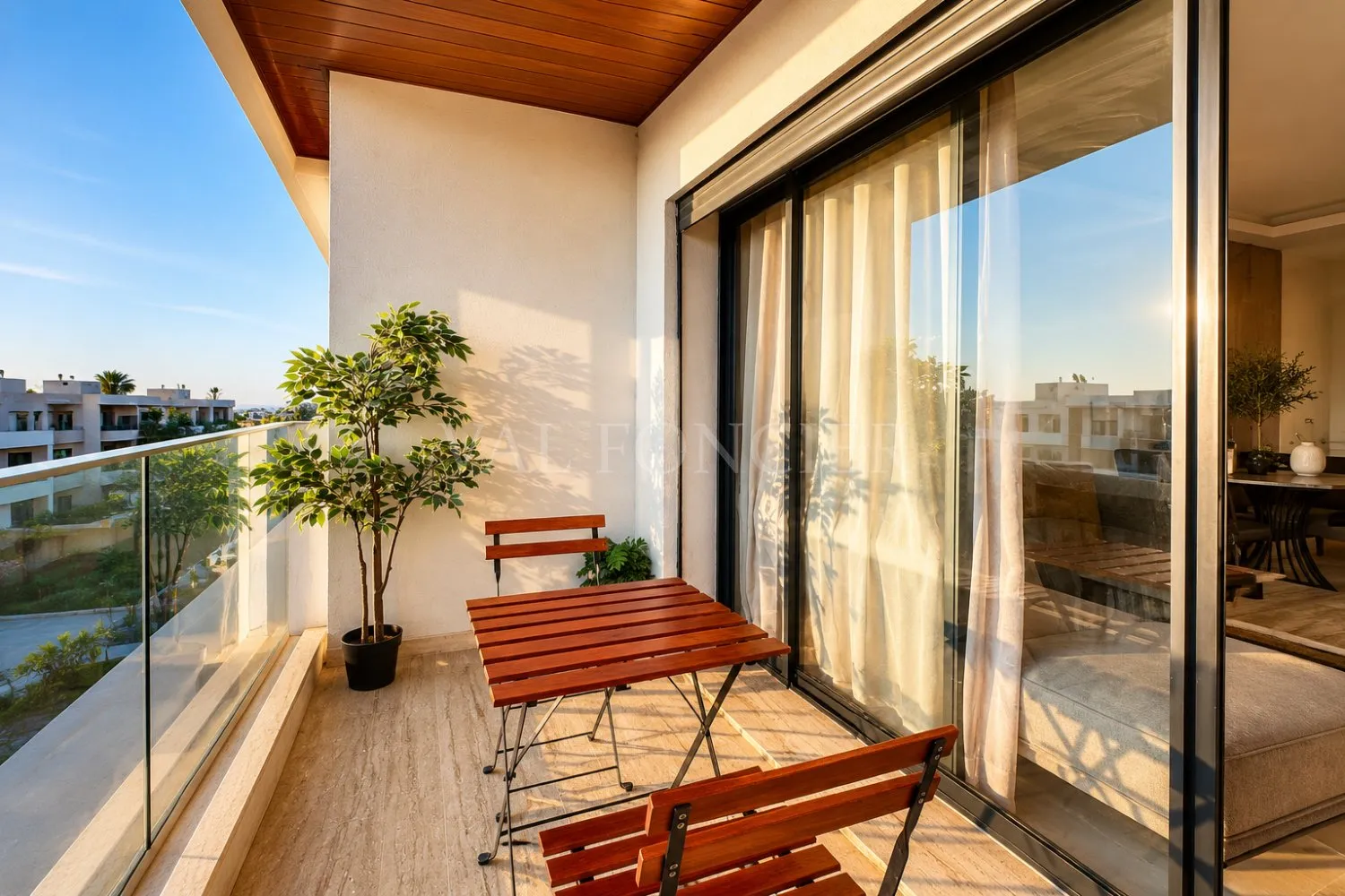 Location studio meublé moderne avec terrasse à la Ville verte de Bouskoura - الدار البيضاء (3)