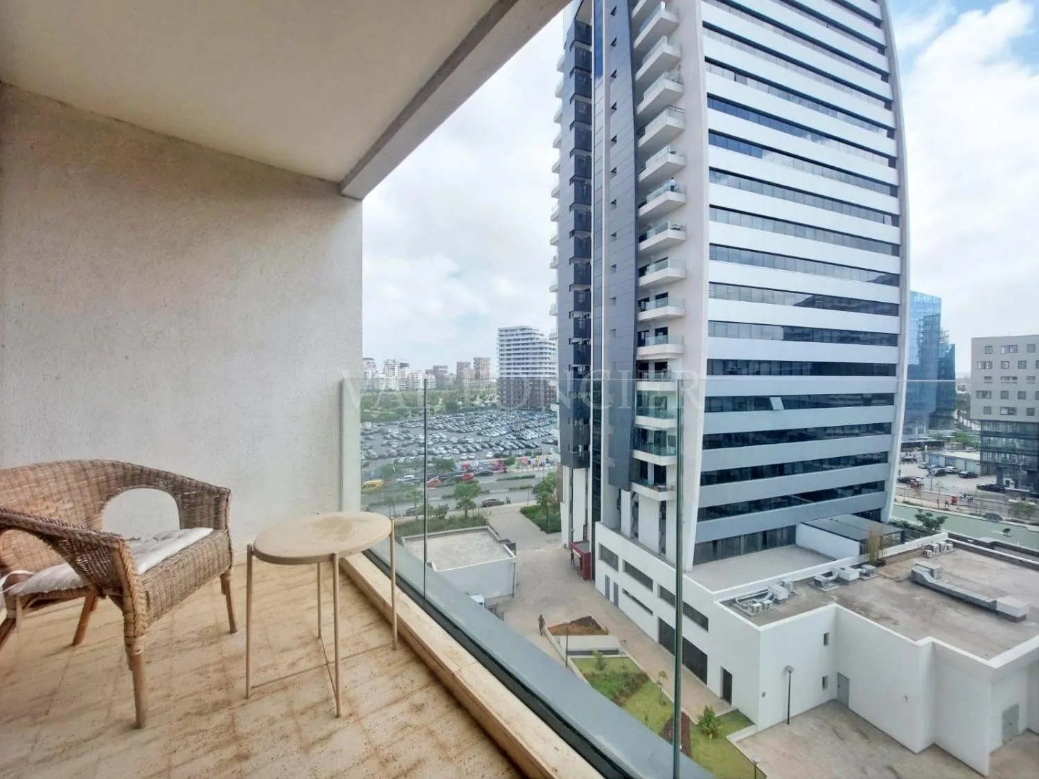Location appartement meublé moderne 2chambres avec Terrasse, Casablanca Finance City - الدار البيضاء
