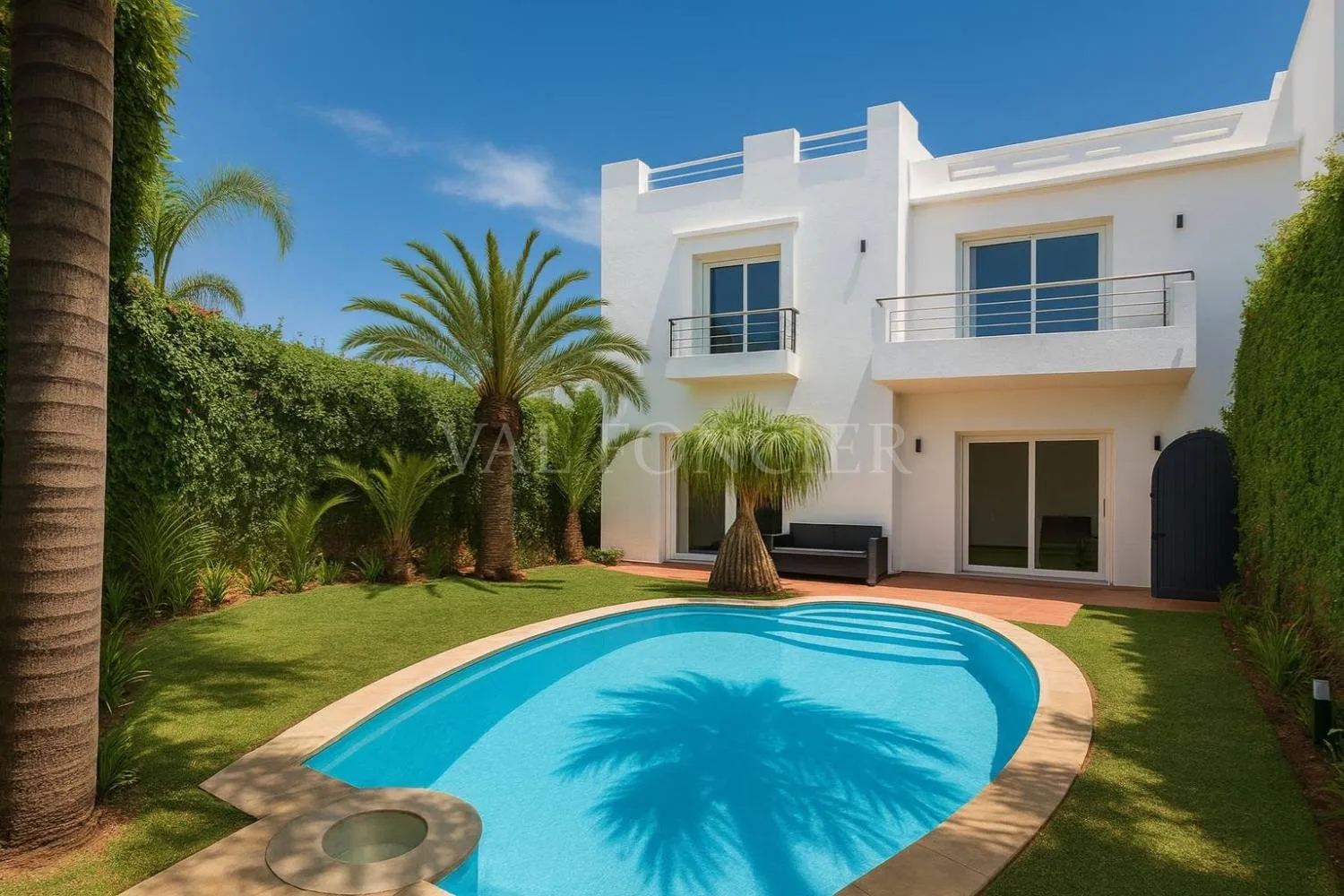 Location très belle villa meublée 3chambres avec piscine à Ain Diab, Casablanca - الدار البيضاء