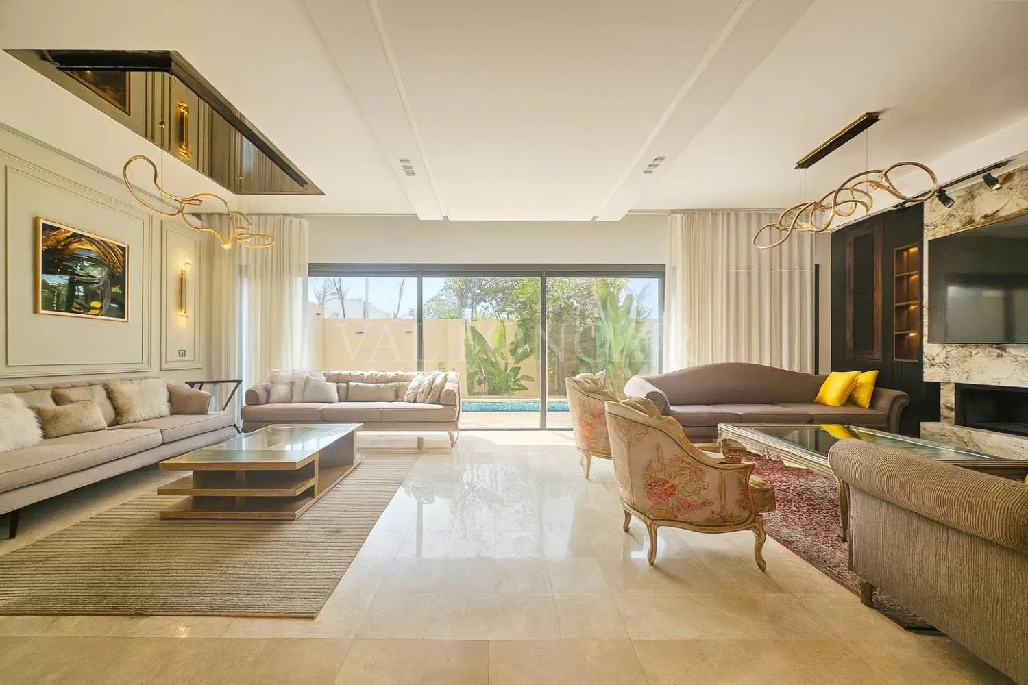 Location magnifique villa meublée moderne vue mer 3chambres Piscine Dar Bouazza - الدار البيضاء (2)