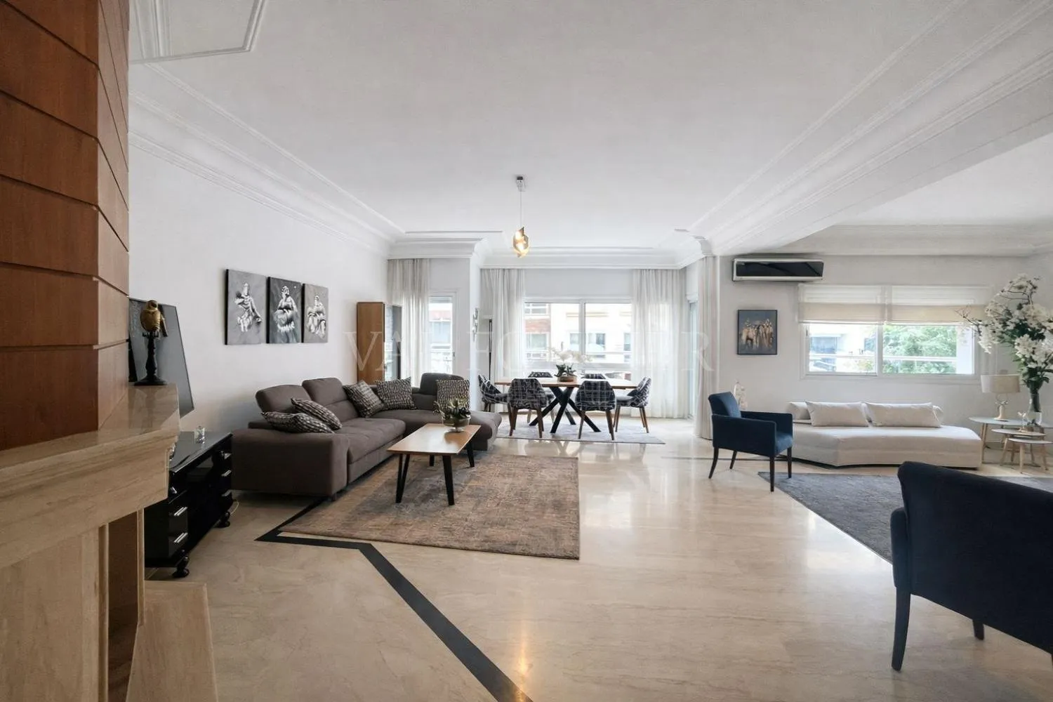 Location sublime appartement meublé 200m2 avec terrasse à Racine, Casablanca - الدار البيضاء (2)