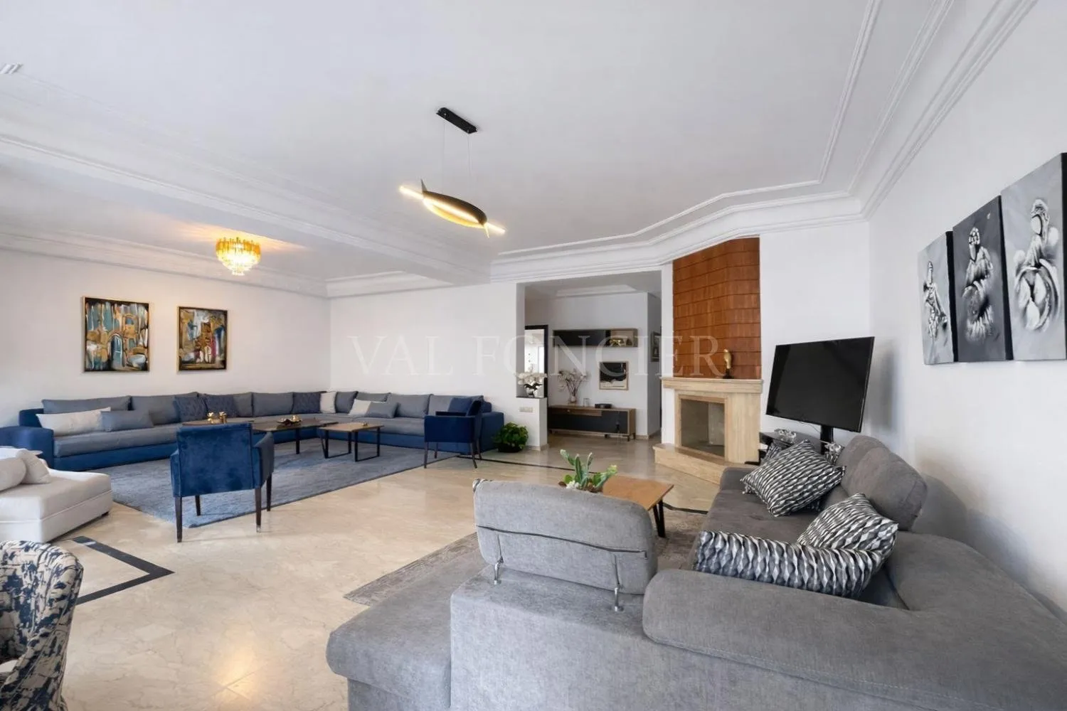 Location sublime appartement meublé 200m2 avec terrasse à Racine, Casablanca - الدار البيضاء (3)