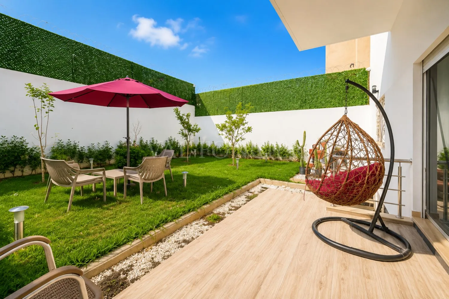 Location villa meublée moderne 4chambres avec jardin, Tamaris - الدار البيضاء