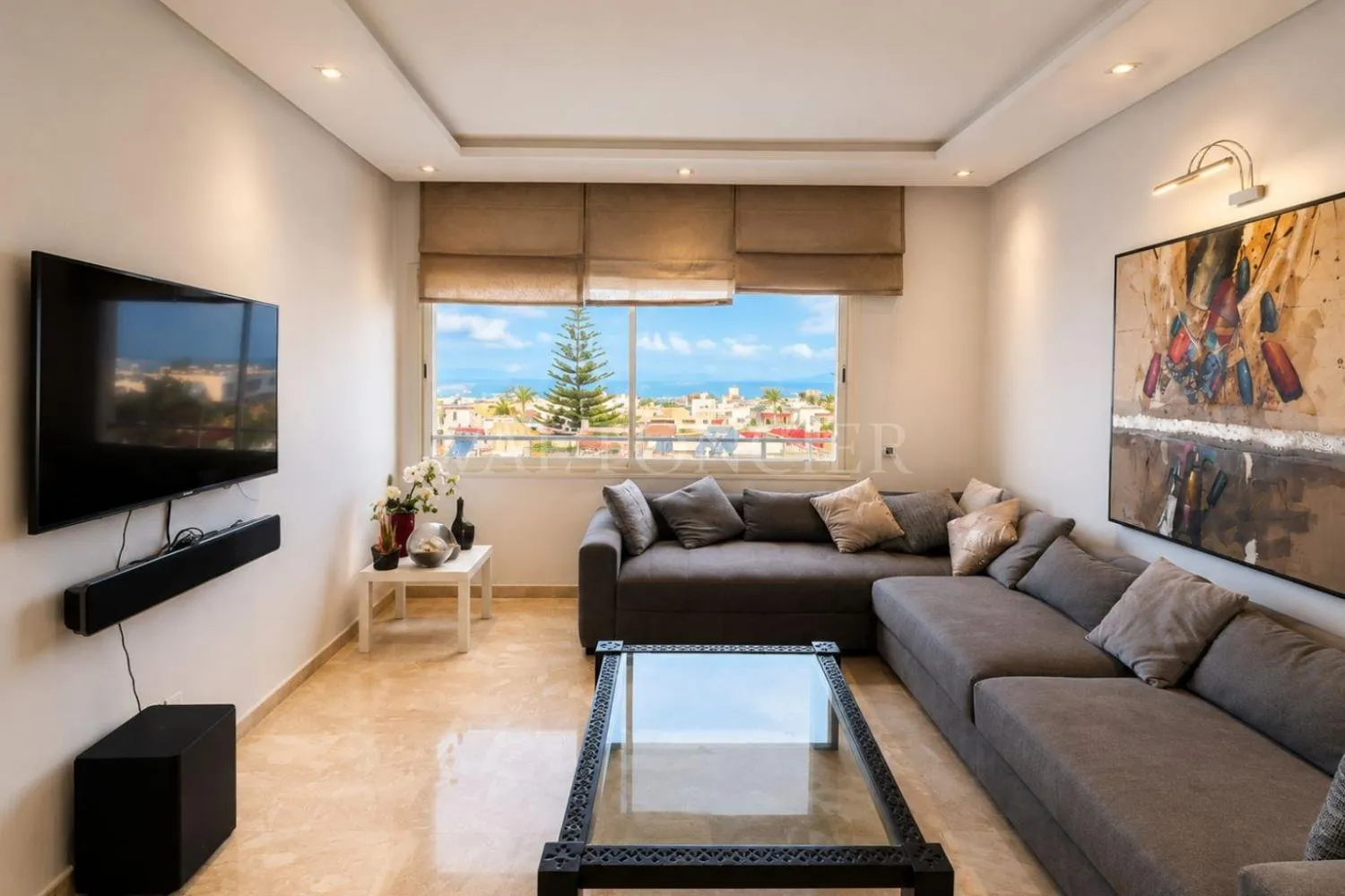 Location Superbe Appartement Meublé 3Chambres avec terrasse Ain Diab, Casablanca - الدار البيضاء (4)