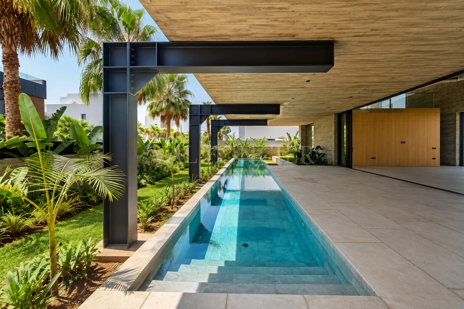 Location Superbe villa neuve avec grande piscine à Dar Bouazza - الدار البيضاء