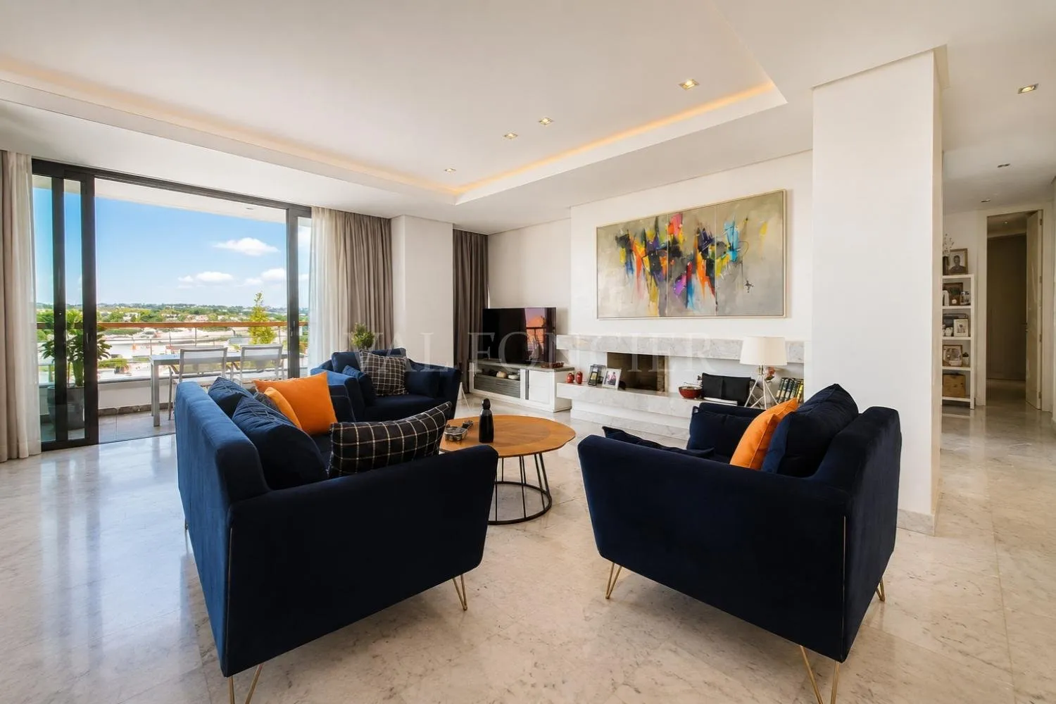 Location Superbe Appartement Meublé 185m2 3Chambres avec terrasse, Bouskoura Ville Verte - الدار البيضاء (3)