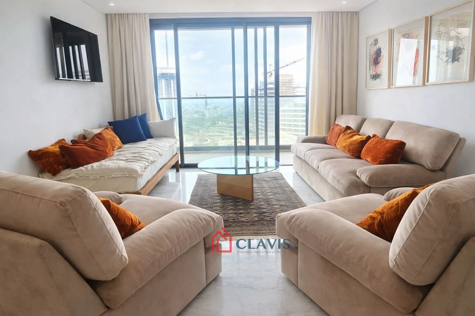 Appartement neuf meublé à louer à Cfc - الدار البيضاء