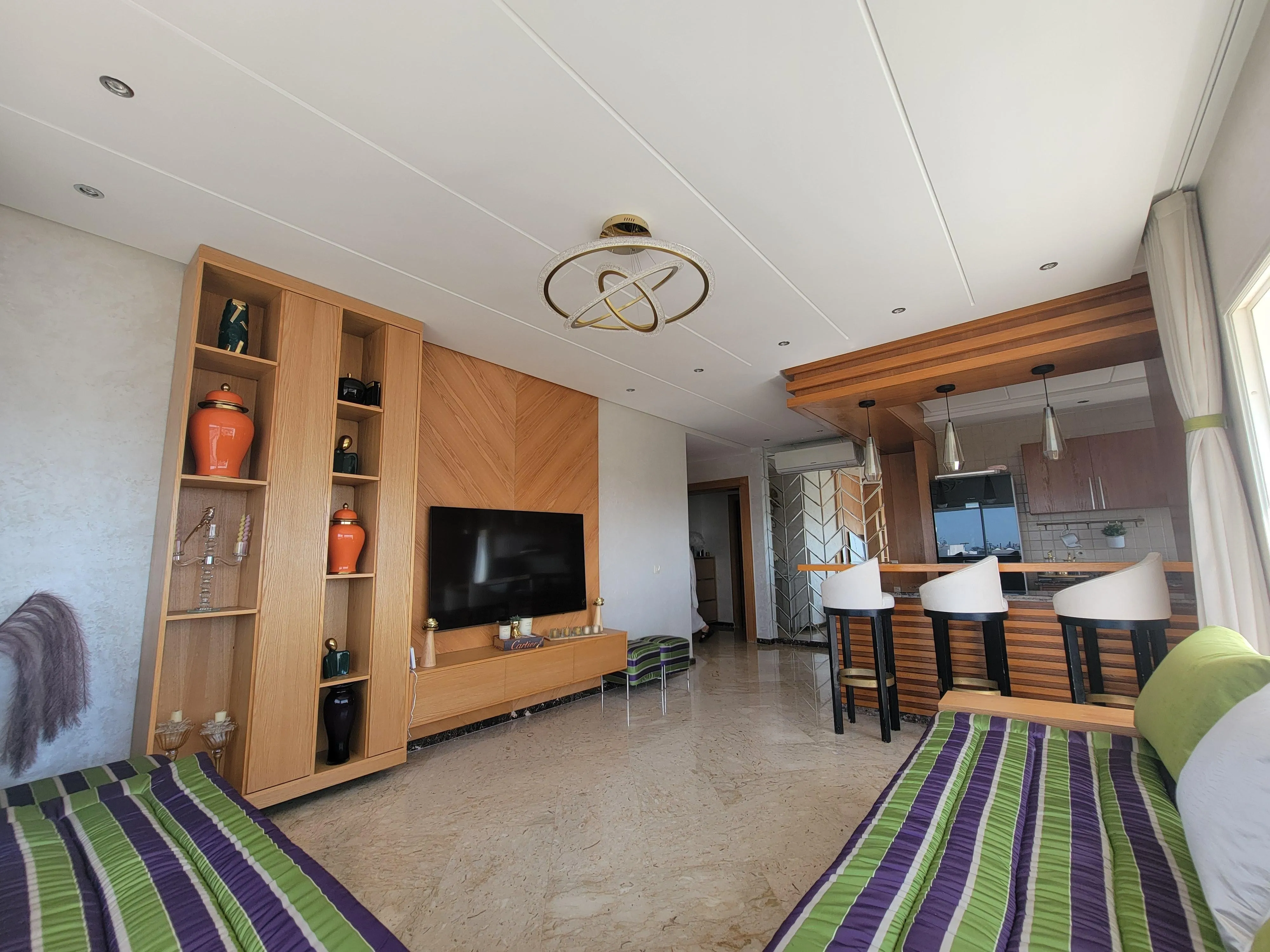 Appartement meublé avec vue mer imprenable à Dar Bouazza - الدار البيضاء (4)